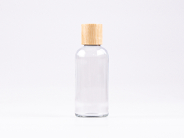 Glasflasche-mit-Schraubverschluss-Tropfmontur-Bambus